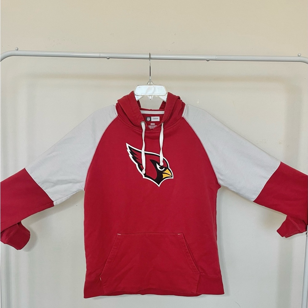 Arizona Cardinals Red and White Hoodie NFL Team Apparel - M